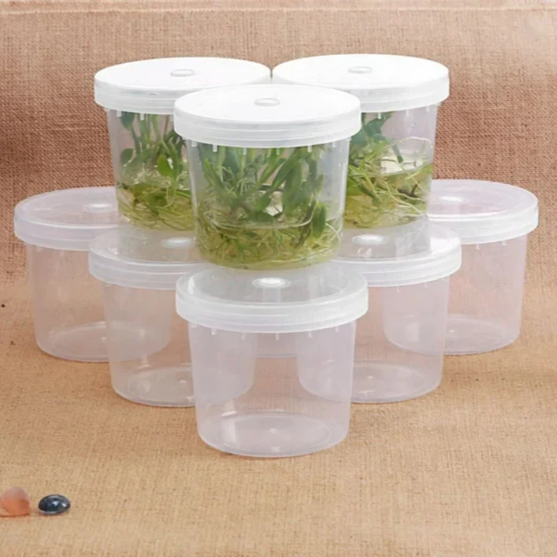 

480mL Tissue Culture Vessels Lid with Holes, PP Plastic Hydroponic Boxes Plant Container, Plantlet Bottle Jar with Cap Garden