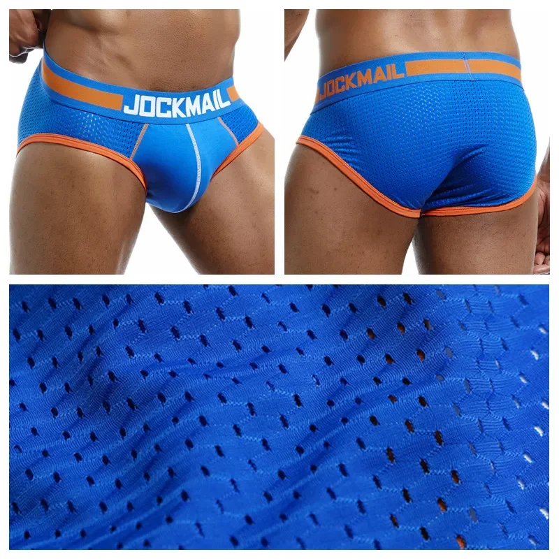 JOCKAMIL cotton mesh men's underwear fashion low-waist briefs shorts sports casual boxer trunks