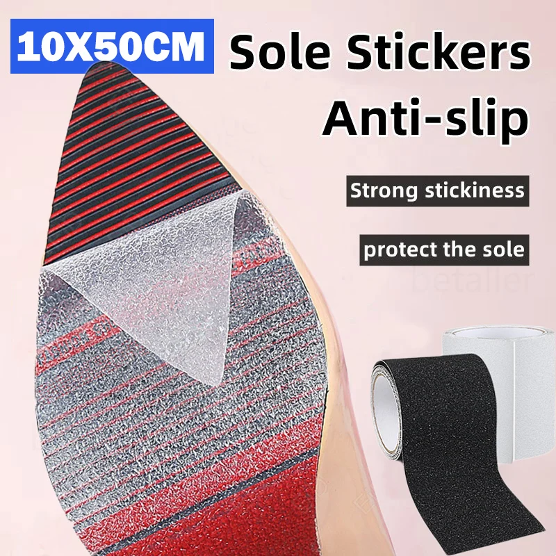 

50cm Shoes Sole Protector Stickers Women High Heels Sole Tape Self-Adhesive Ground Grip Non-slip Wear-resistant Outsole Insoles