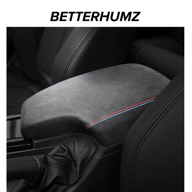 BETTERHUMZ Made of Alcantara Wrap Interior Trim For BMW F30 F32 F34 3 Series 2013-2019 Car Armrest Box Panel Cover Accessories