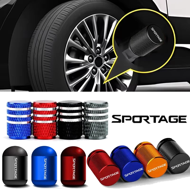 Car Metal Wheel Tire Valve Caps Tyre Stem Airtight Covers for KIA SPORTAGE Logo K7 KX3 KX5 Morning PICANTO RIO Accessories