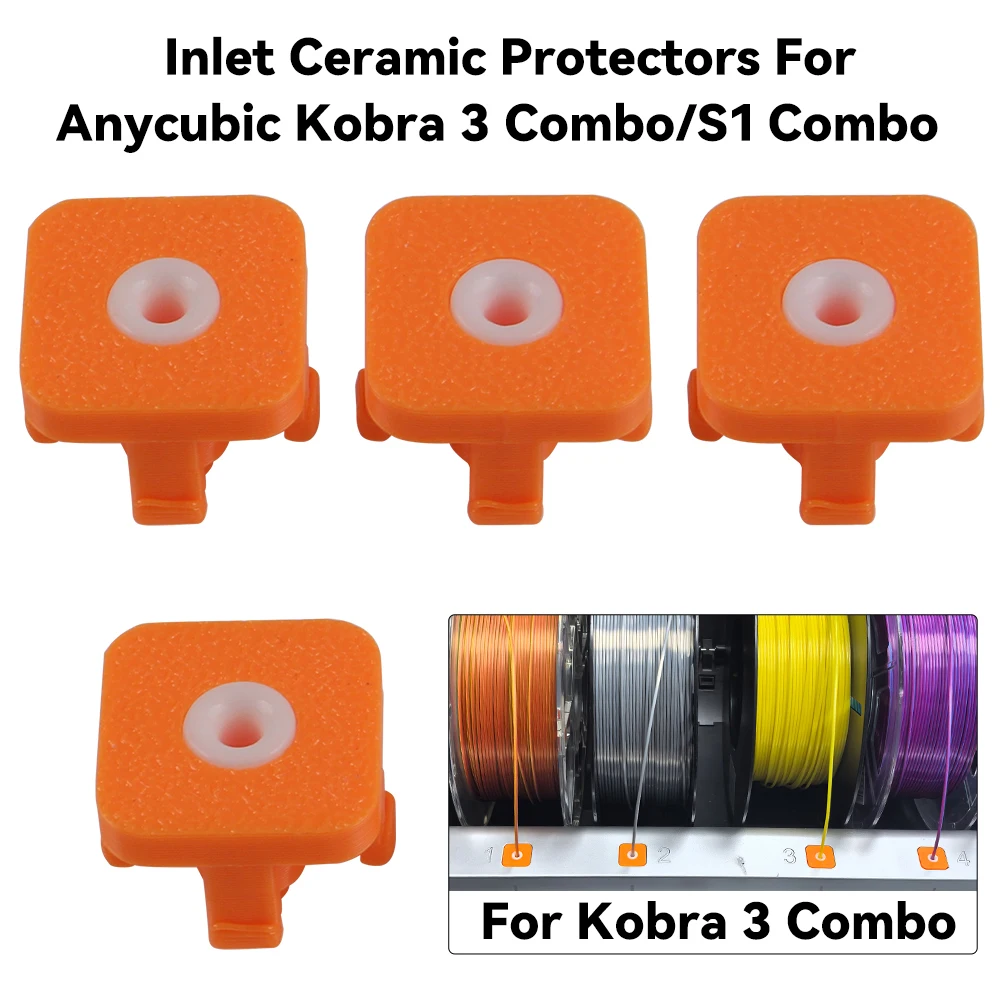 Toaiot مدخل حلقة حامي 4 قطعة AMS الحرس أجزاء طابعة ثلاثية الأبعاد متينة ل Anycubic Kobra 3 Combo/S1 Combo