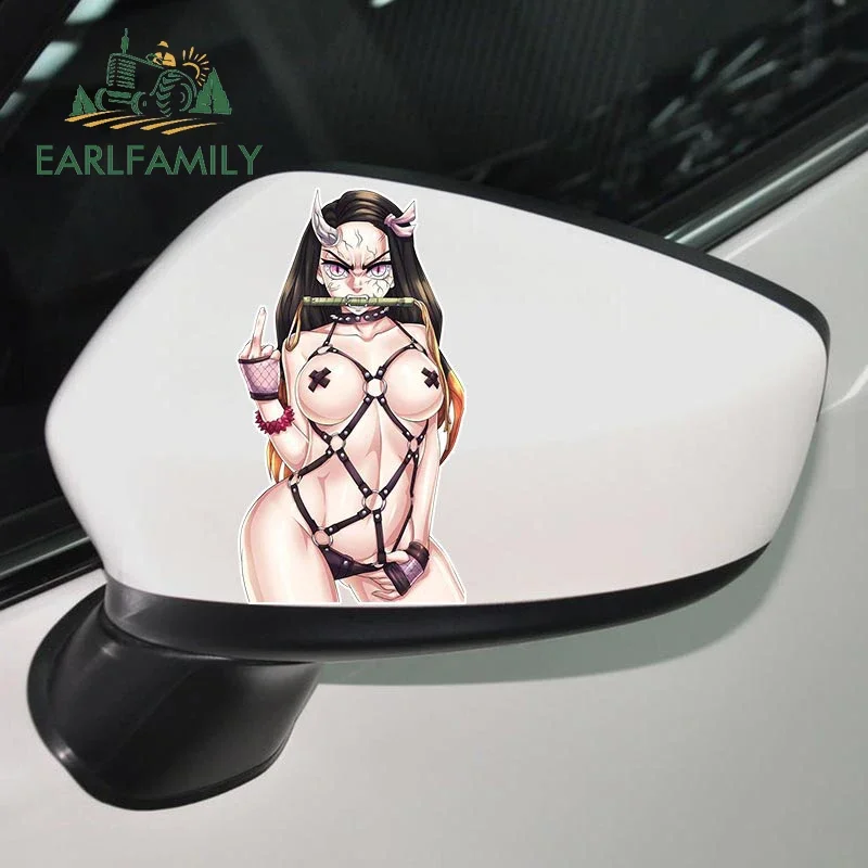 EARLFAMILY 13cm x 7.1cm for Anime Sexy Bundle NSFW Sexy Car Stickers Motorcycle Camper Vinyl Car Wrap Waterproof Decal Sunscreen