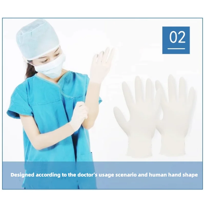 10 pcs Medical Disposable Protective Latex Rubber Gloves For Surgical Examination In Operating Room For Doctor Food Laboratory