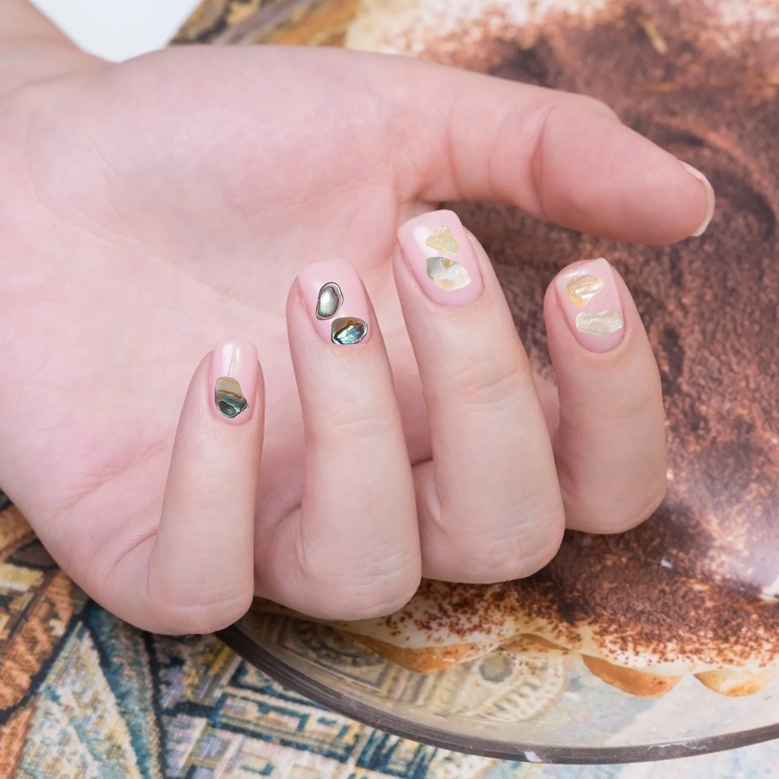 

5 Pcs Stickers Nail Decoration Art Charms DIY Shell Sequins Crushed Manicures