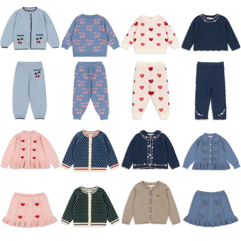 Детский вязаный свитер KS на осень/зиму 25, коллекция вязаных кардиганов для мальчиков и девочек [в наличии]