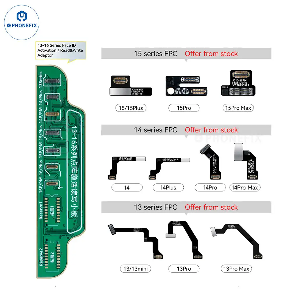 Cavo flessibile a matrice di punti senza rimozione JC per iPhone X-15 PRO MAX Dot Projector leggi Write Face ID Repair Flex Cable No Welding IC
