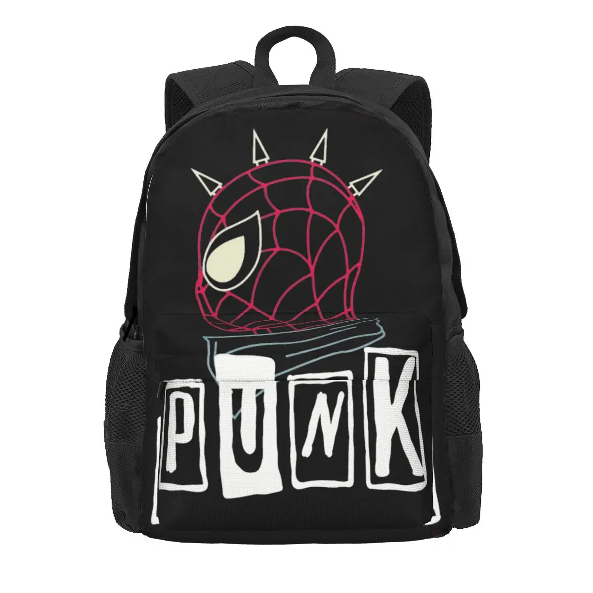 Punk Spider The Spiderman Spiderverse Women Backpack Mochila Fashion Children School Bag Laptop Boys Girls Travel Shoulder Bag