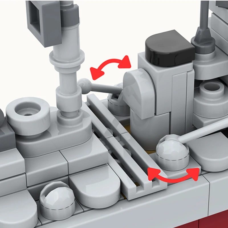 269 Uds. MOC-239012 Bismarck acorazado WW2 barcos militares modelo de guerra bloques de construcción DIY juguetes de montaje niño regalo de cumpleaños