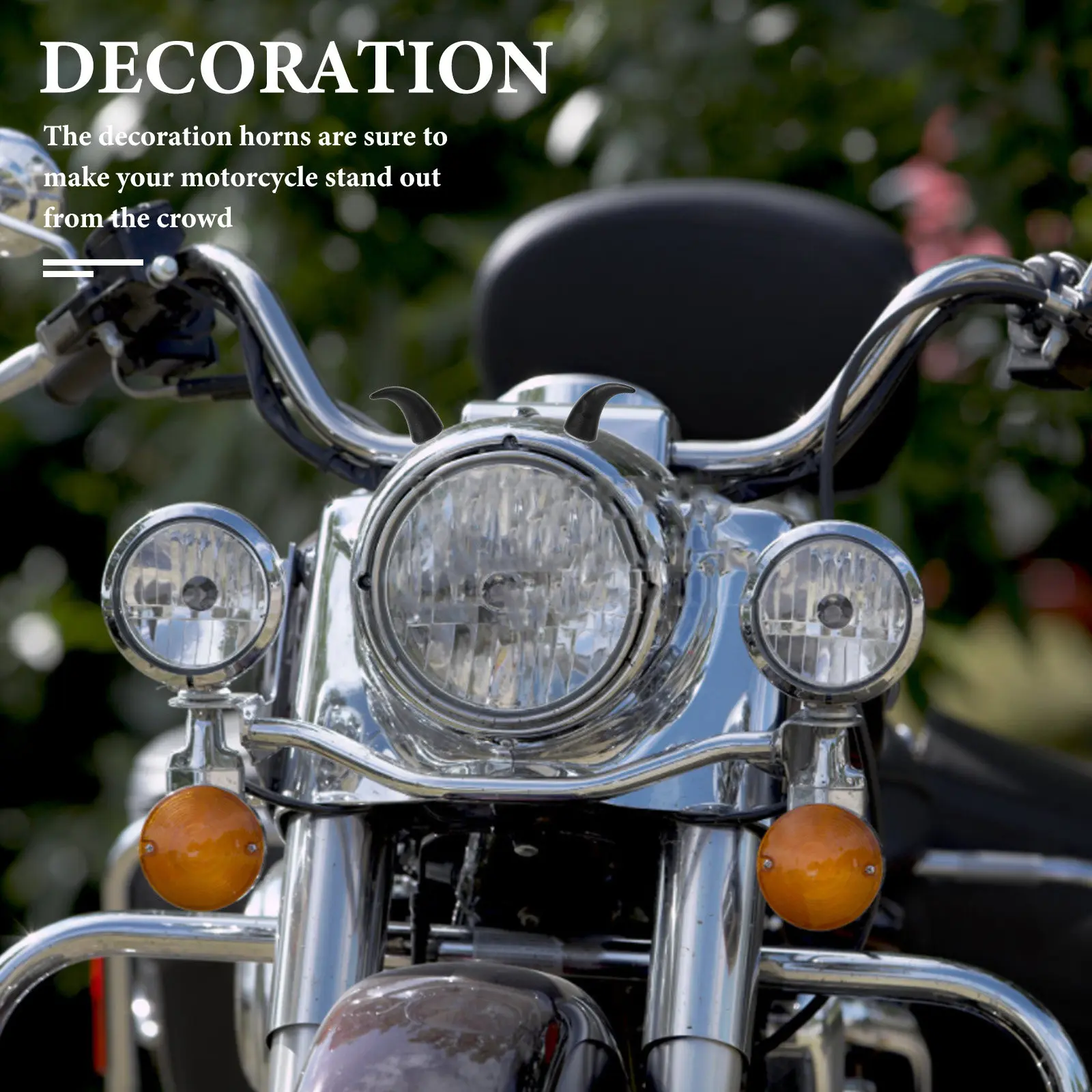 

1Pair Demon Bull Horns Horn Motorcycle Decoration Accessory Fashionable Sturdy Adhesive Mount Horns for Decor
