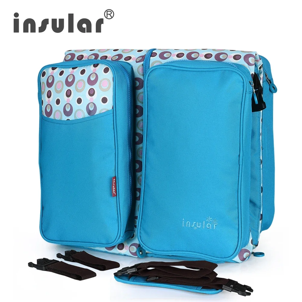 Insular Portable Outdoor Baby Crib Bed Travelling Baby Diaper Bag Infant Safety Bag Cradles Folding Crib Bed Safety Mommy Bag