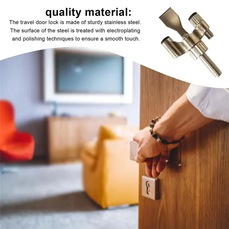 

Y19A Door Lock Travel Small Steel Door Lock For Hotel Room Home Security Door Lock Adjustable Door Stoppers Door Safety
