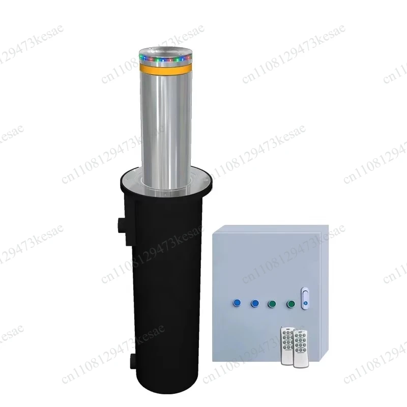 2025 Remote Control Access Control Lifting Column 600/700/800/1000mm Automatic Hydraulic Rising Bollard Traffic Barrier