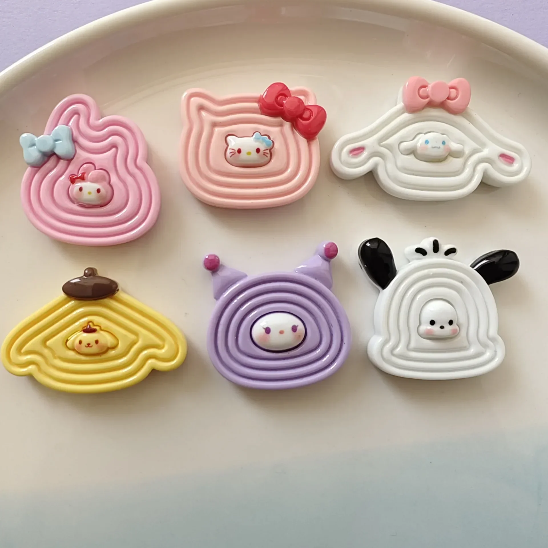 5pcs Resin accessories DIY cake sanrio jewelry resin flatback cabochons diy jewelry materials handmade crafts charms