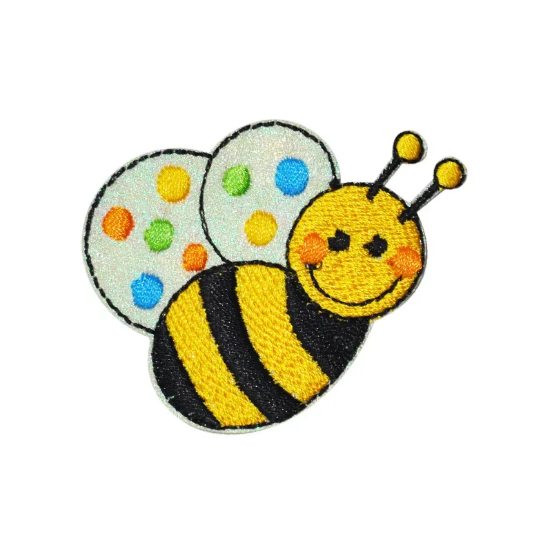 Cartoon Insects Embroidery Patch Iron on Cute Snail Ladybug Bee Butterfly Dragonfly Cloth Appliques Wholesale for Jeans Caps DIY