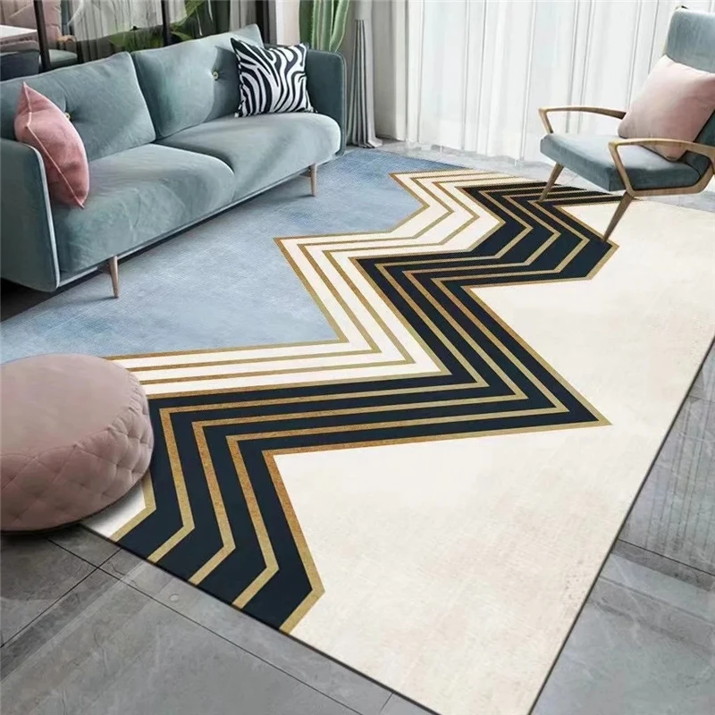 

Soft Geometric Non-Slip Carpets for Home, Modern Bedroom Decor, Bedside Sofa, Tea Table Area Rug, Large Floor Mats, Living Room