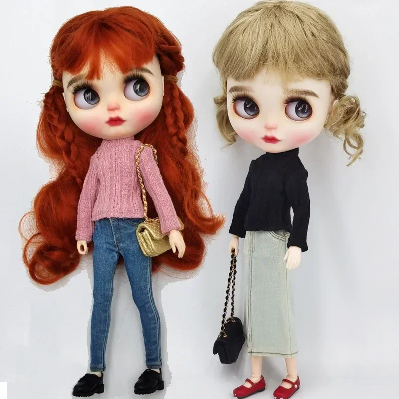 Blythe Doll Clothes Winter Sweater For Doll Shoes Boots OB24 Azone Clothing Toys Accessories