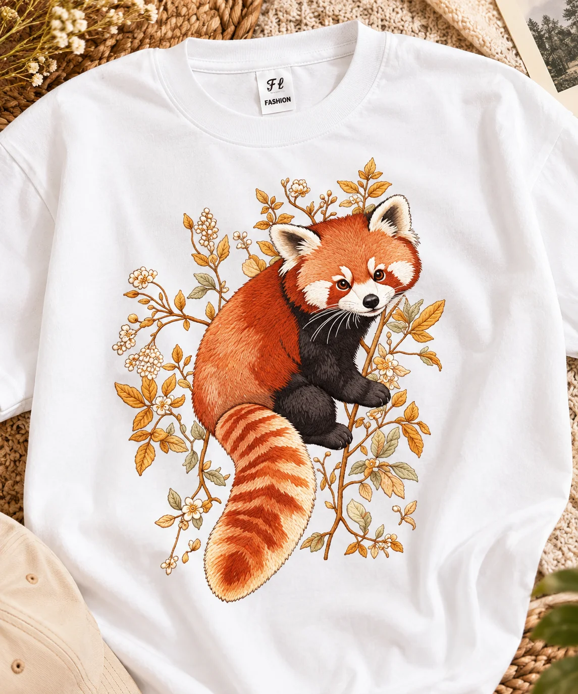 Women T Shirt Cute Red Panda Graphic Printed Short Sleeve Summer Casual Lovely Tee Tops Female Fashion Apparel Oversized TShirt