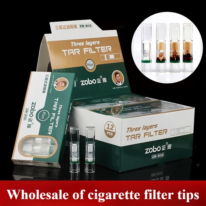 Wholesale 120pcs For 8mm Tobacco Resin Filter Reducing Tar High Efficiency Cigarette Holder Tar Filtration Smoke Mouthpiece