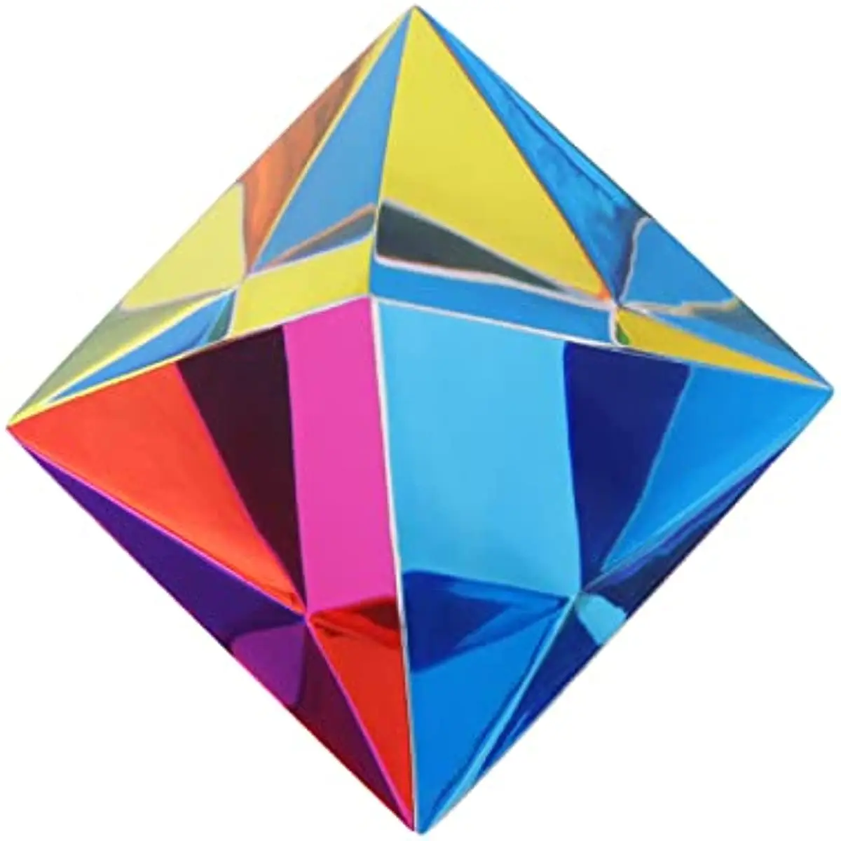 Color Facade Regular Octahedral Prism Is Suitable for Home or Office Decoration, Desktop Toys Easter Baskets for Children.