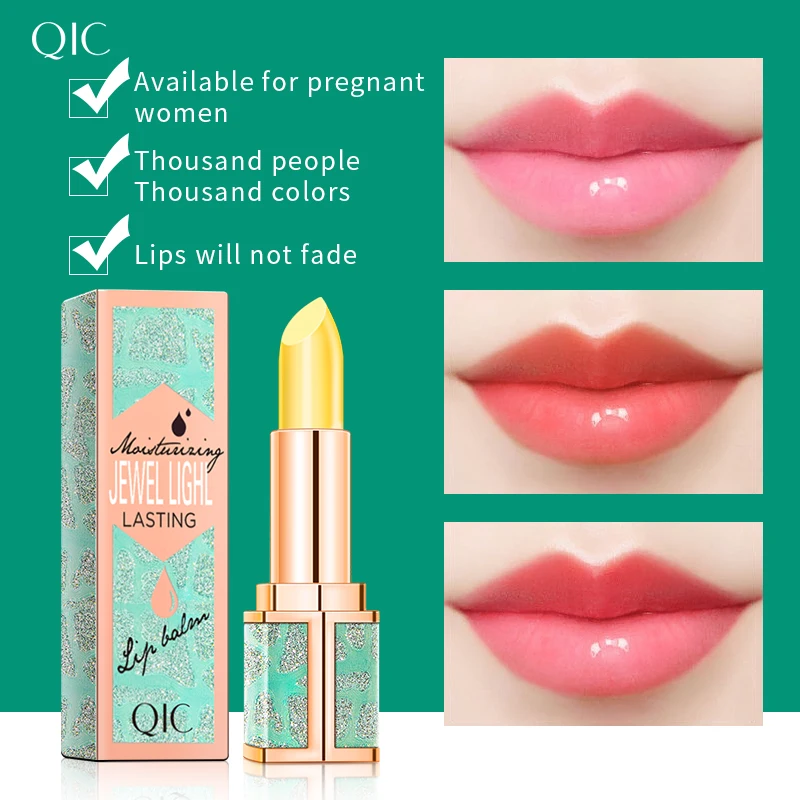 QIC Starry Sky สารสกัดจากผลไม้ Nutritious Lip Balm ลิปสติกเปลี่ยนสีกันน้ำแต่งหน้า Moisturizer เครื่องสำอาง Lipbalm