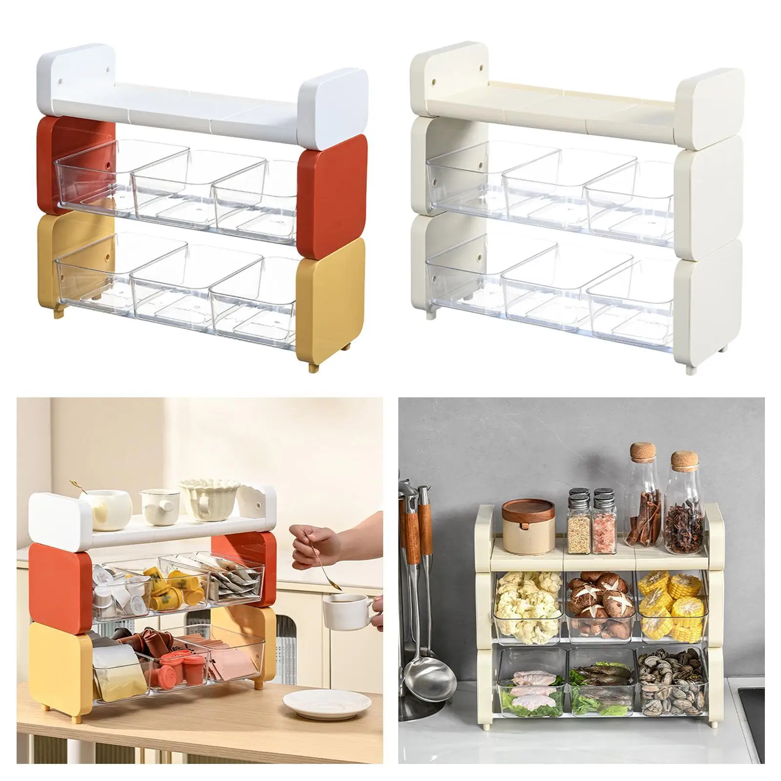 

Органайзер для чайных пакетиков, многофункциональный портативный держатель для чая, органайзер для кофейных капсул для кладовой, офиса, кухни, рабочего стола, столешницы