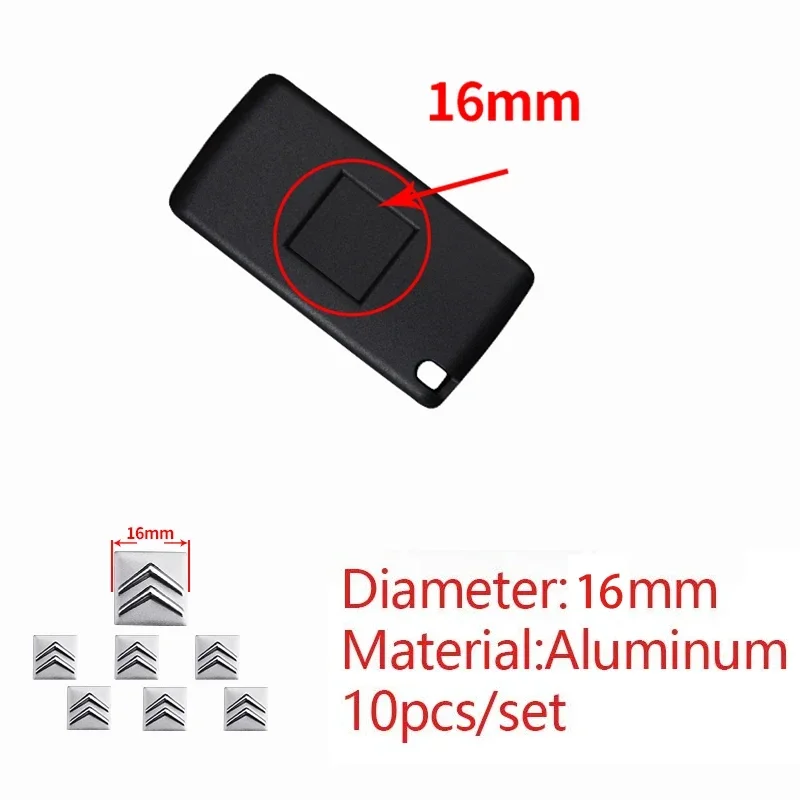

16mm Car Remote Key Fob Emblem Badge Radio button Sticker For Citroen C4 C3 C5 C1 C2 Berlingo C-Elysee C4-Picasso C4-Aircross