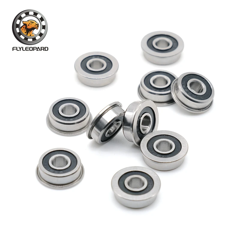 F605-2RS Bearing 5x14x5mm ( 10 PCS ) ABEC-7 Miniature Flanged F605RS Ball Bearings F605 RS