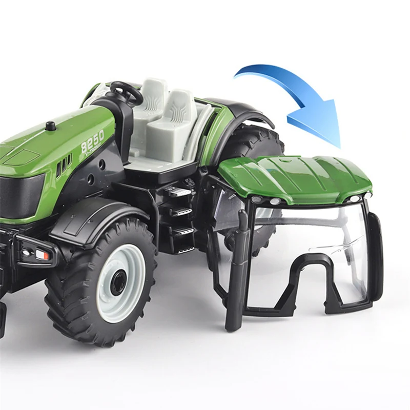 1/30 Legierung Traktor Modell Diecast Metall Landwirtschaft Werkzeug Auto Kultiviertes Land Auto Landwirtschaft Fahrzeuge Modell Mit Sound Kinder Spielzeug Geschenk