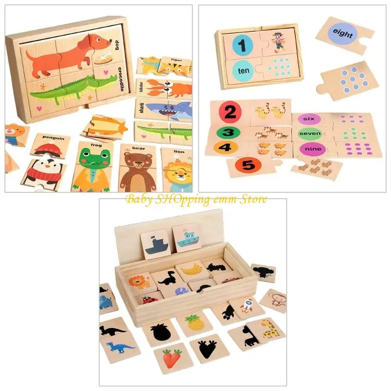 

23GD Toddler Number Cognition Puzzle Animal Theme Learning Board Activity Toy