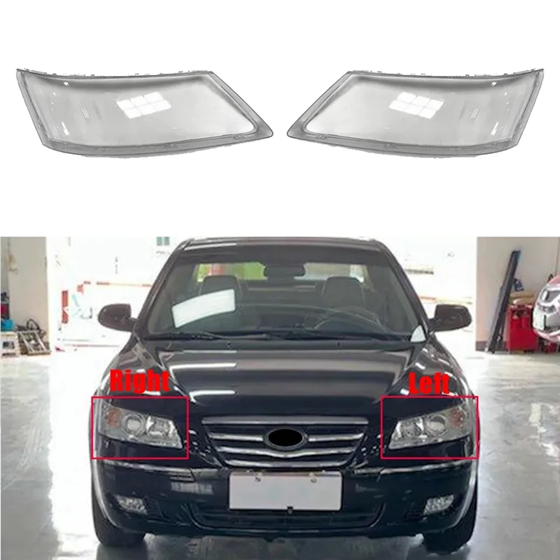 ABKI-الجبهة عدسة المصباح الأمامي غطاء غطاء مصباح قذيفة شفافة لشركة هيونداي سوناتا NF 2008 2009 رئيس ضوء الإسكان غطاء