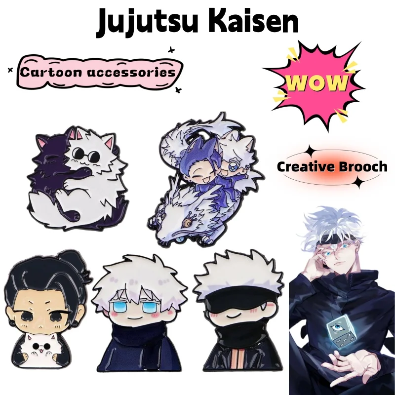 

Jujutsu Kaisen Cartoon Anime Brooch Accessories Cartoon Personality Metal Badge Creative Bag Ornament Medal Clothing Brooch