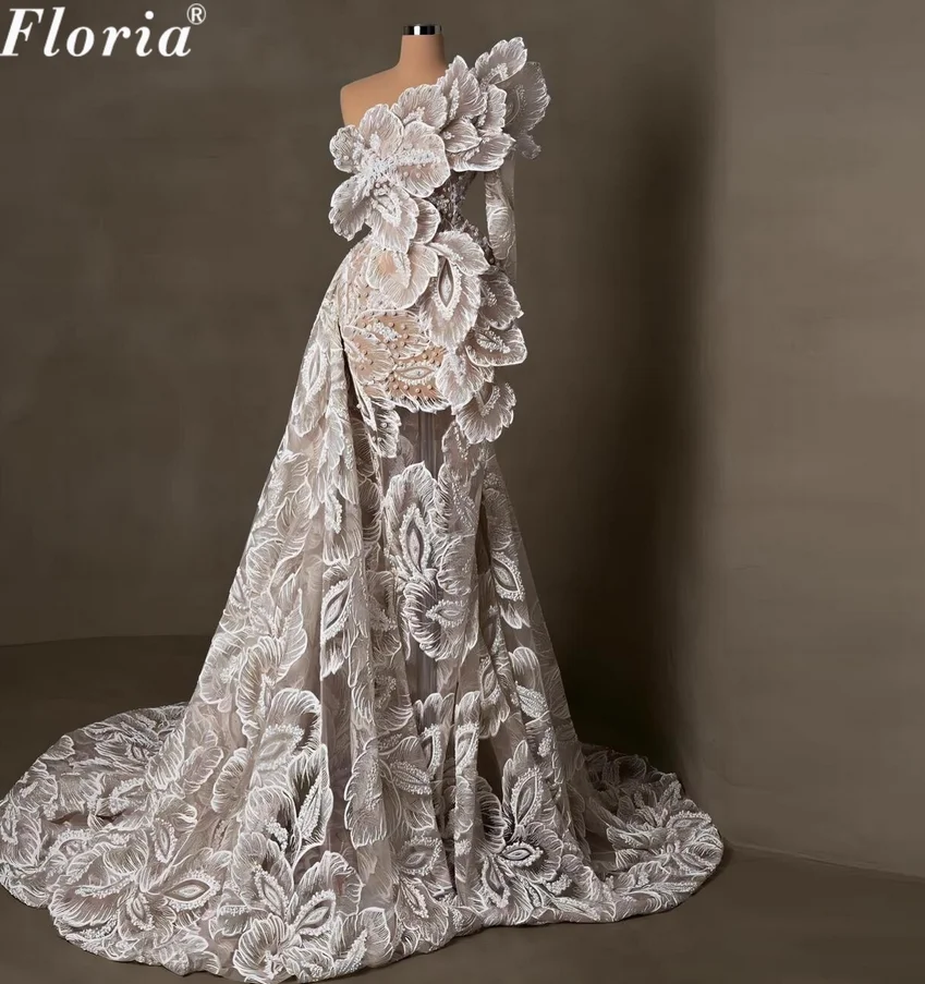 Vestido feito sob medida de alta qualidade, estilo europeu e americano, doce e elegante, vestido de noiva tridimensional com luz branca pérola, b