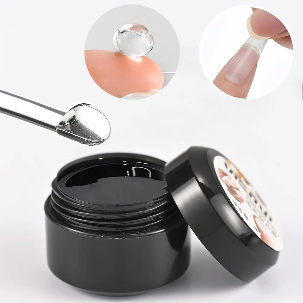 5/10/30ml Solid Nail Glue Gel for Press On Nails Strong Clear Acrylic Nail Tips Solid Gel Nail Glue UV Led Cured Solid Nail Gel