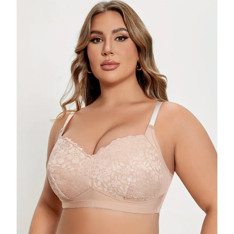 

Sexy Lace Without Steel Ring Underwear Plus Size Lingerie For Women Women Adjustable Brasier Mujer Brassiere Femme Stick On Bra