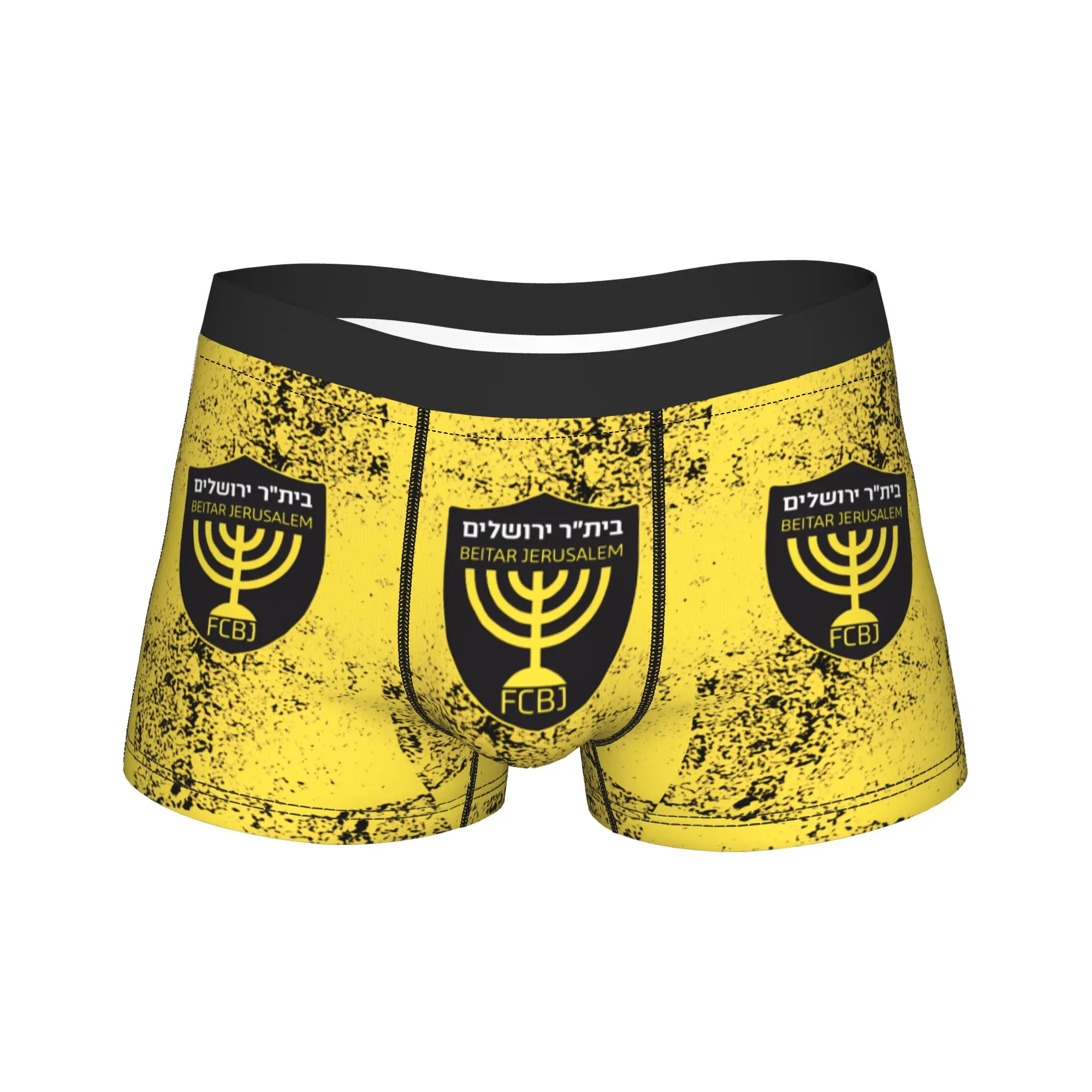 

Футбольные боксерские шорты Football Beitar Jerusalem FC, нижнее белье с узором Trenky, классические мужские трусы, трусы большого размера
