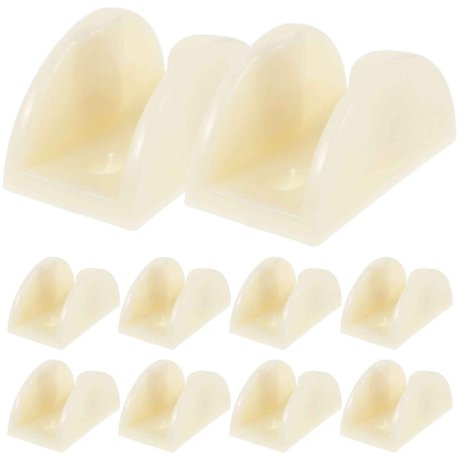 

10pcs Sliding Door Positioner Door Soft Close Kit Floor Guides Hardware Plastic Closet Bottom Guide