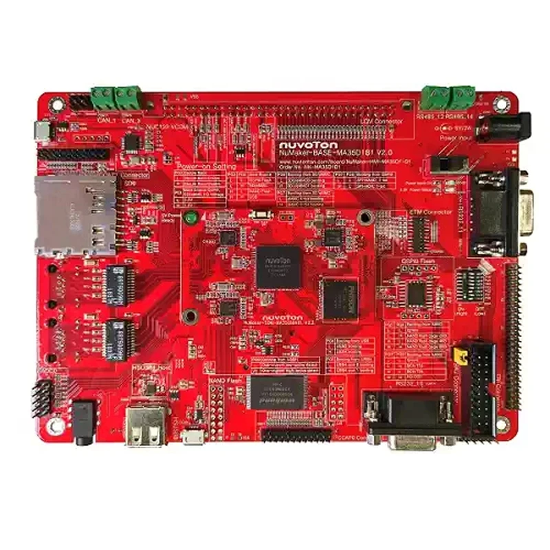 NuMaker-HMI-MA35D1-S1 development board with MA35D1 MCU for industrial HMI GUI applications