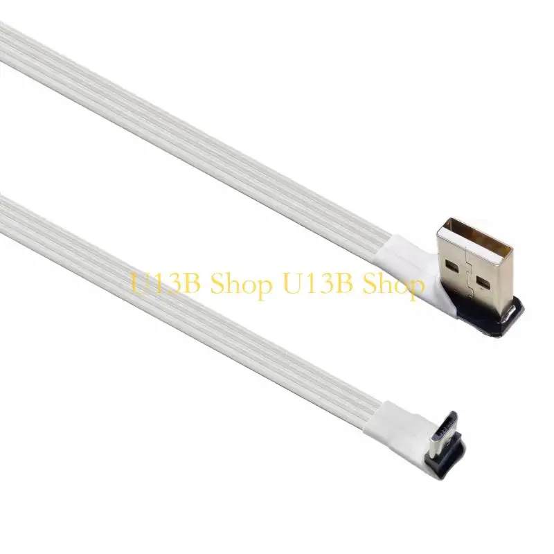 U13B USB To USB 5Pin Conversion Cable Flat Rubber Wire Fast Charging Flexible Cord