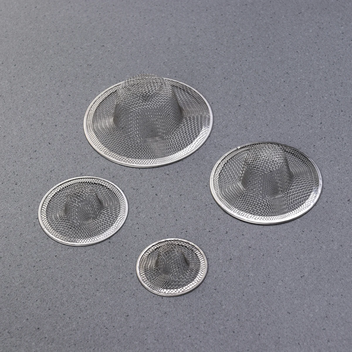 

4Pcs Kitchen Sink Drain Strainers Stainless Steel Filter Net Anti-Clog Food Waste Bathroom Filter Net Sink Strainer