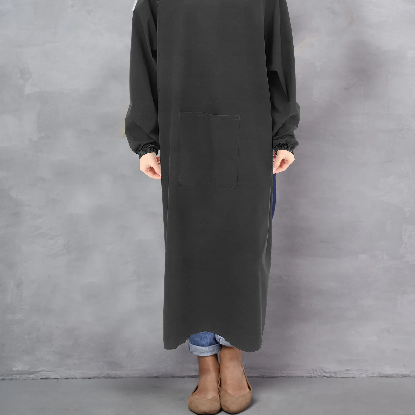 

Waterproof Oilproof Long Sleeve Apron Unisex Kitchen Dishwashing Work Easy Clean Comfortable Breathable Practical