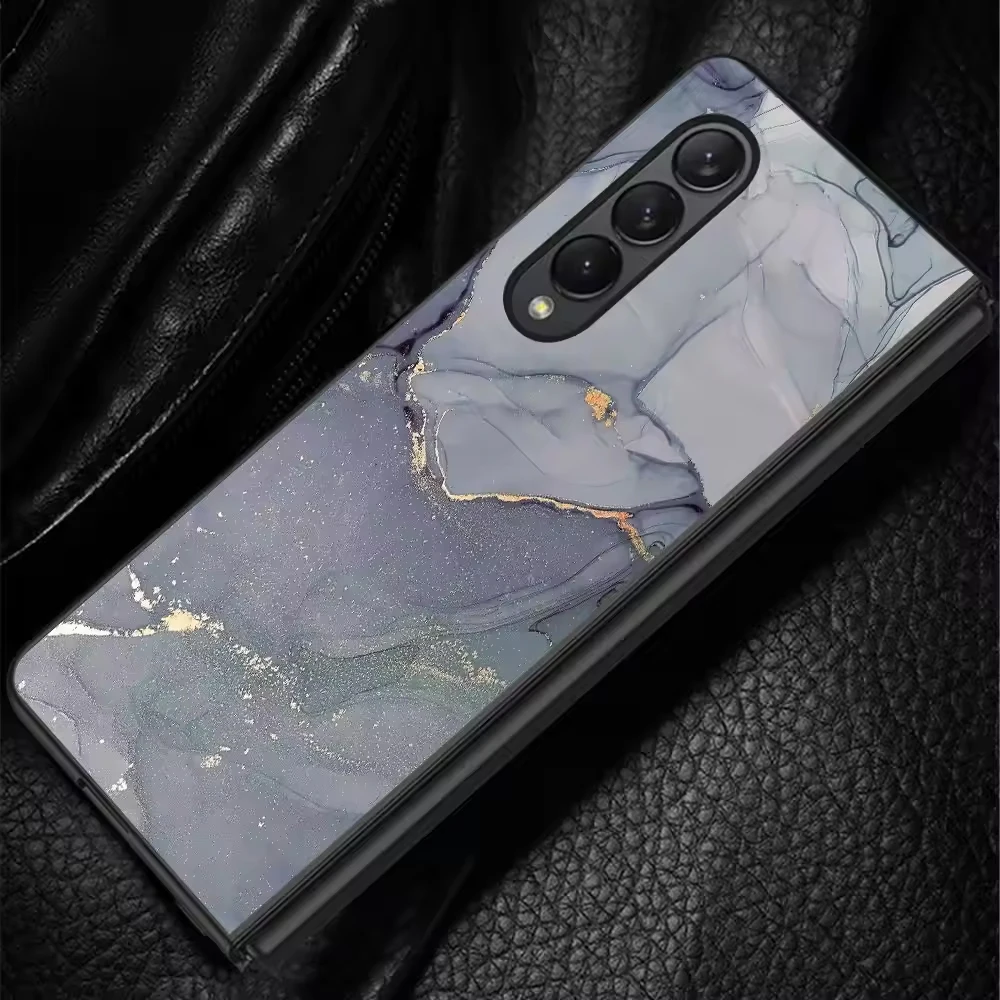 

Granite Marble Case for Samsung Galaxy Z Fold3 Z Fold4 5G Z Fold5 5G Z Fold6 ZFold4 Shockproof Cases Funda Protection Cover
