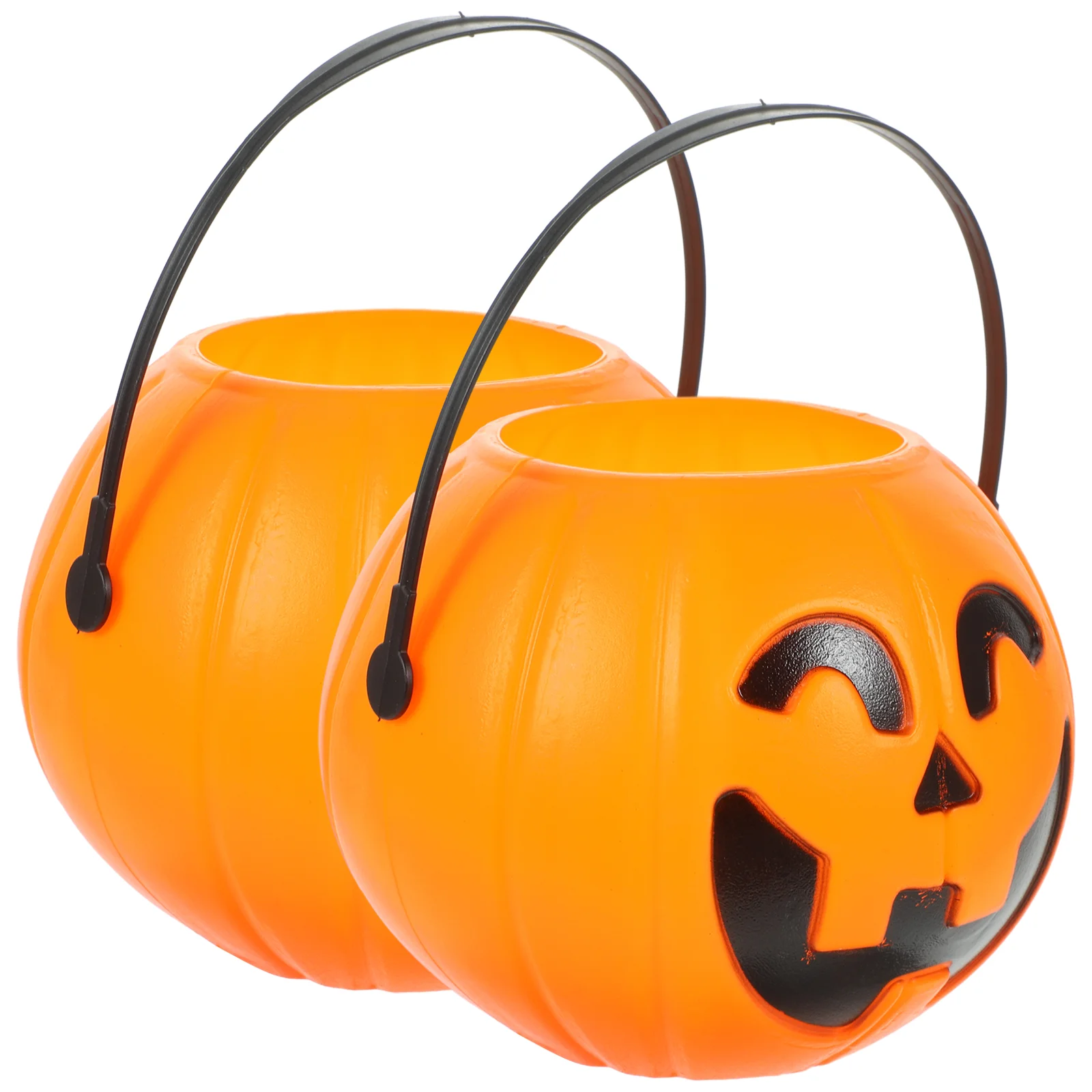 

2 Pcs Halloween Pumpkin Bucket Lantern Sweets Bulk Candy Holder Child Mini Pumpkins