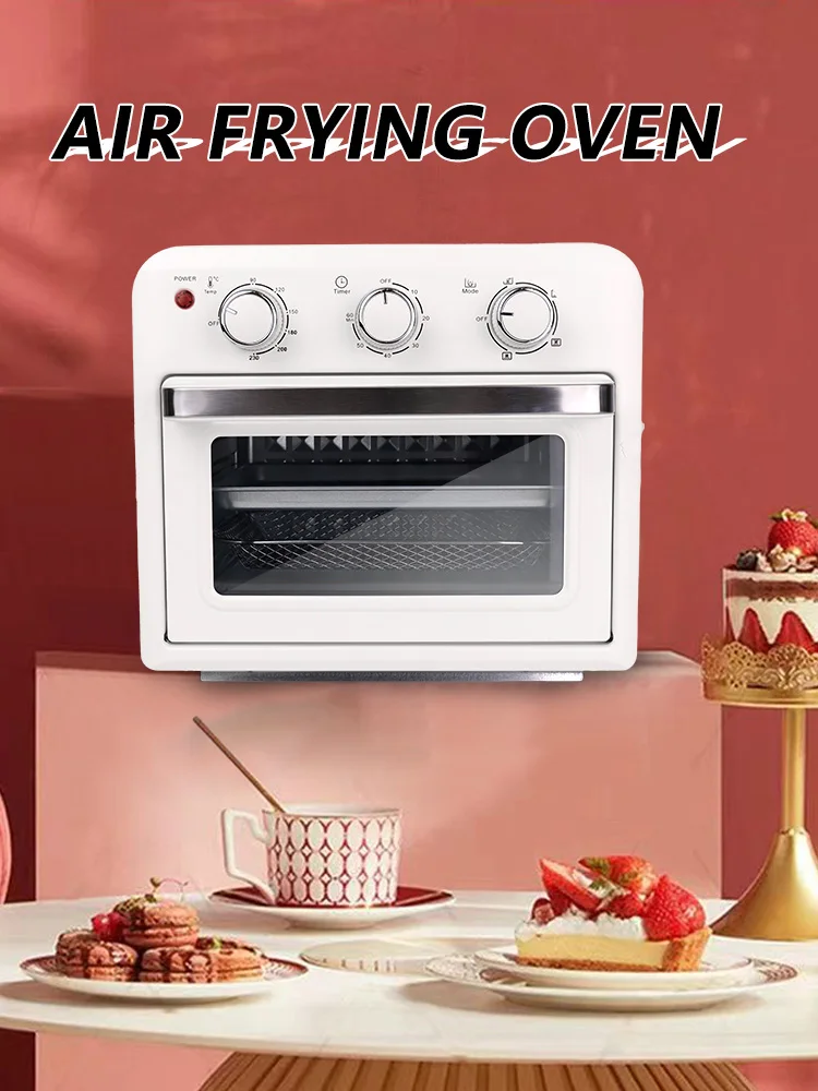 Household Mini Oven 1200W Multifunctional Intelligent Timing Temperature Control Visible Air Fryer Electric Oven Oilless Cooker