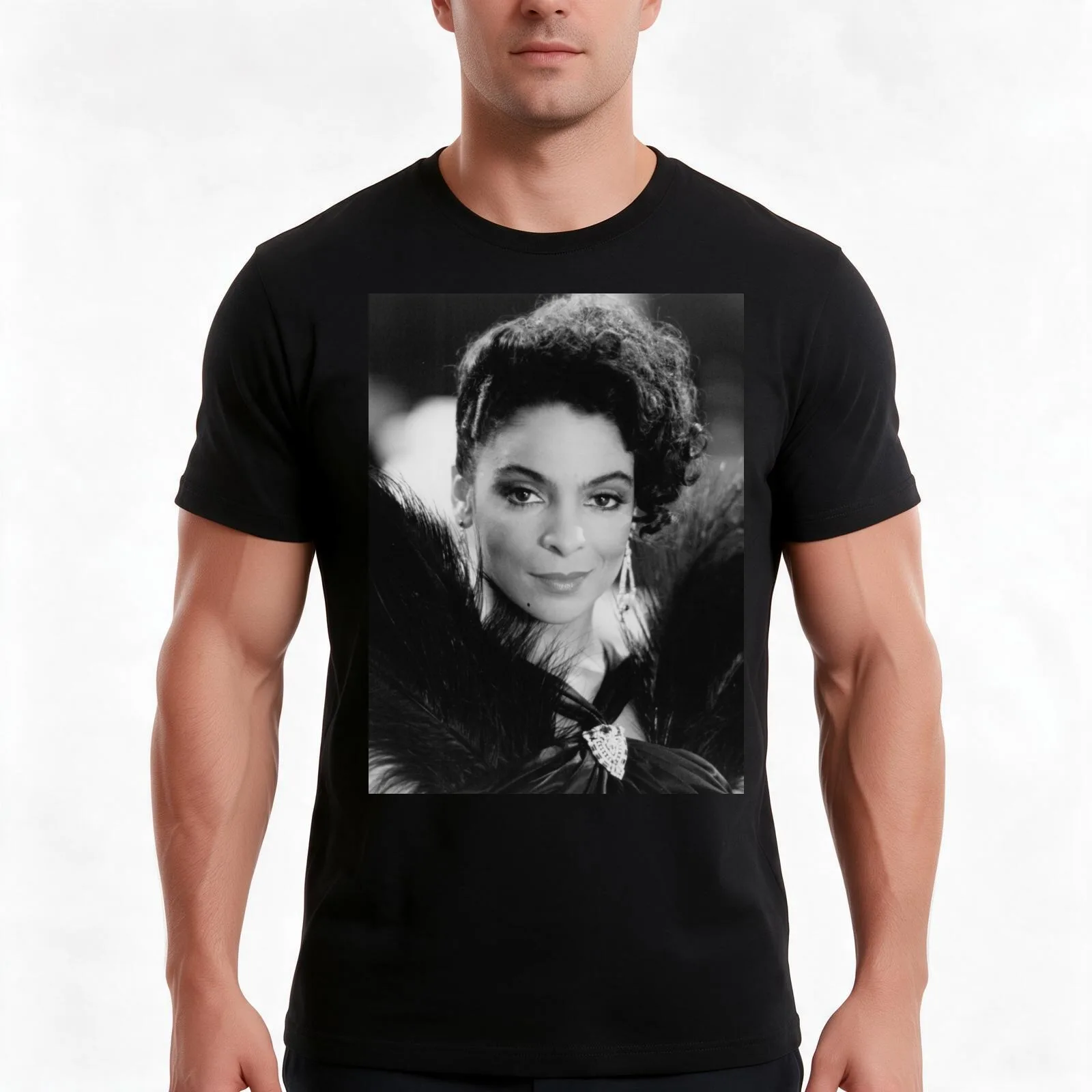 Harlem Nights Jasmin Guy T-Shirt, Summer Casual Cotton Tee, Oversized Streetwear Tops, Vintage Graphic Print, Unisex Men Women