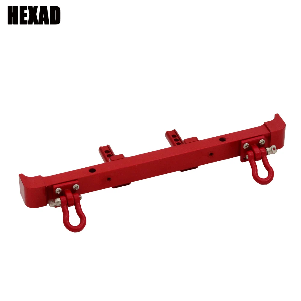 MN128 Metal Aluminum Alloy Front Bumper and Rear Bumper With Trailer Buckle For MN128 MN-128 RC Car Upgrade Parts