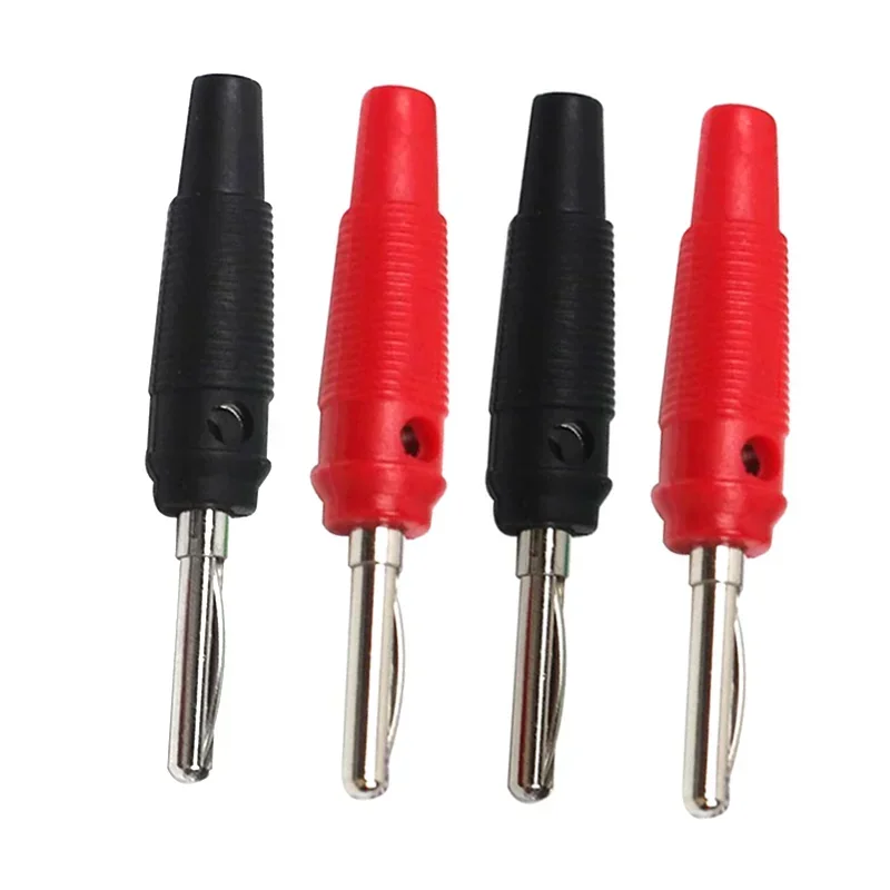 5/20Pcs 4mm Banana Plug High Current Stackable Banana Connector Screw Connection 5-ccolor Insulated Shrouded