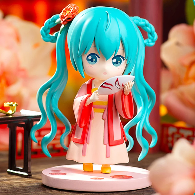 Figura de Anime de Hatsune Miku Qu Yunshang, caja ciega, elemento cuadrático, modelo de Pvc, regalo de cumpleaños