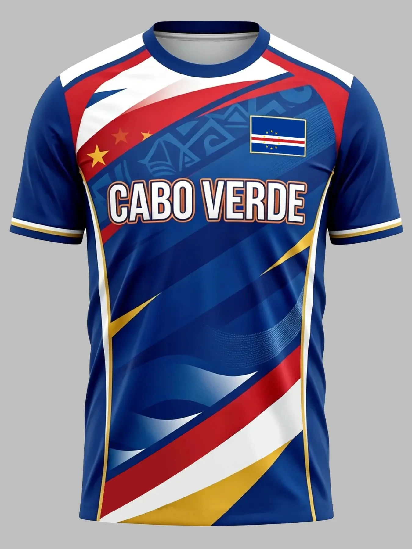 Cabo Verdean Pride T Shirt Men Ladies Cape Verde Flag Print Athletic Tee Short Sleeve Casual Summer Clothes Unisex Streetwear