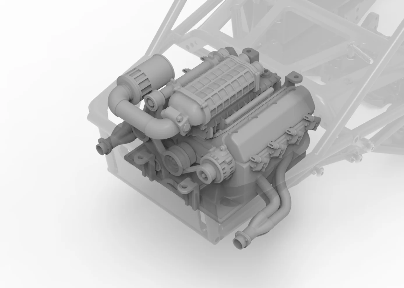 Kit de actualización de motor Knight Customs V8 para coche trepador de control remoto 4WS 1/10, productos Vanquish, accesorios ópticos H10